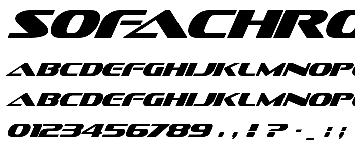 Sofachrome Italic font